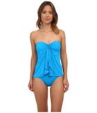 Lauren Ralph Lauren - Laguna Solids Flyaway Strapless One-piece W/ Molded Cup