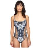 Red Carter - Indigo Blues Side Cut Out One-piece
