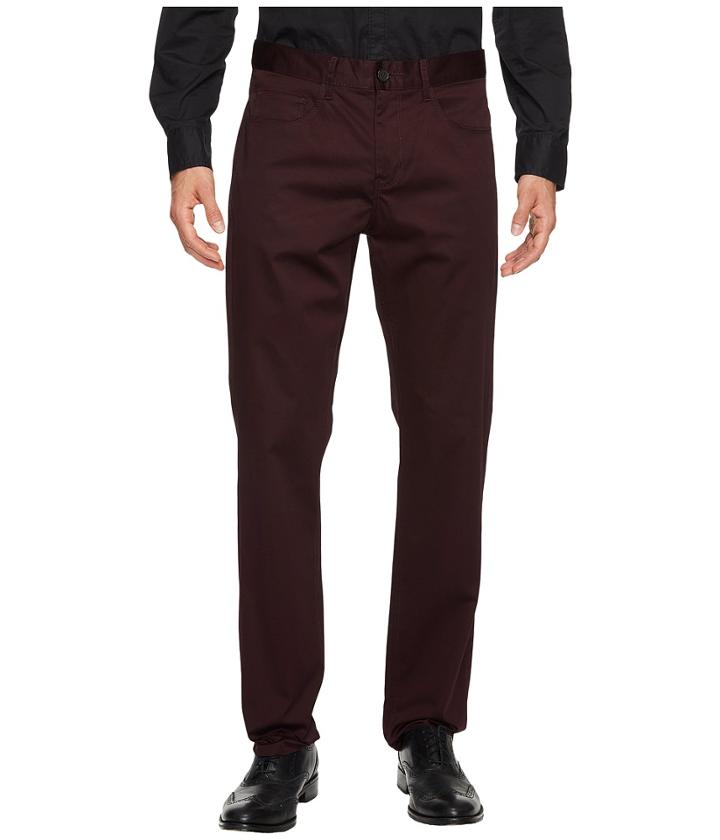 Perry Ellis - Slim Sateen Five-pocket Chino Pants