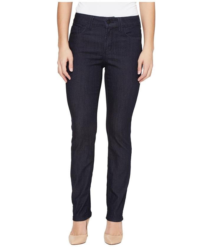 Nydj Petite - Petite Size Sheri Slim Leg Denim In Dark Enzyme