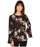 Vince Camuto - Flared Sleeve Windswept Bouquet Blouse