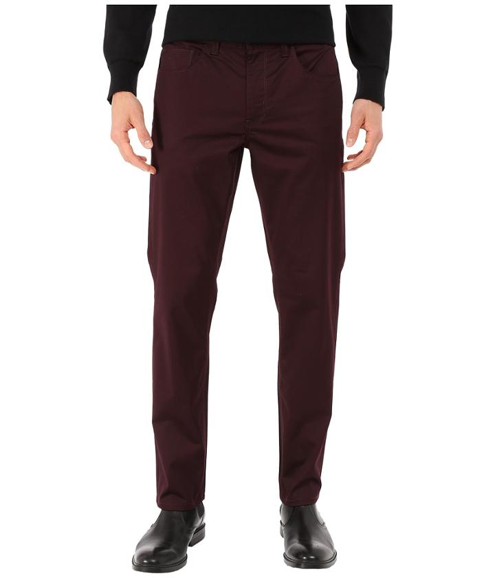 Perry Ellis - Slim Fit Solid Sateen Five-pocket Pants