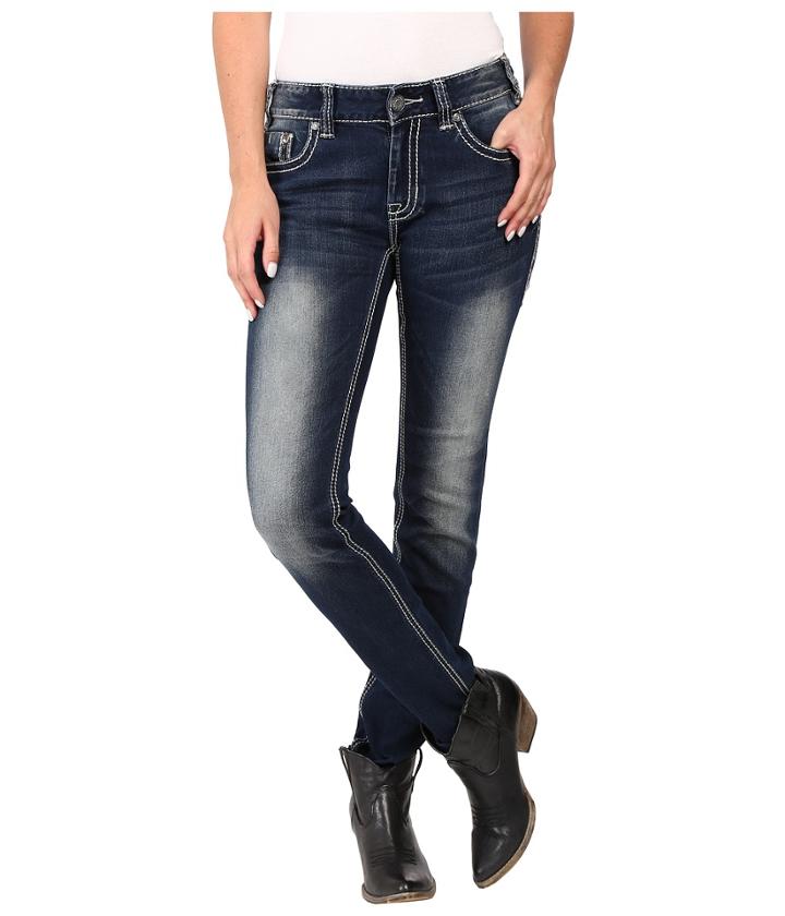 Rock And Roll Cowgirl - Mid-rise Skinny In Dark Vintage W1s7387