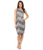 Calvin Klein - Color Blocked Lace Sheath Dress