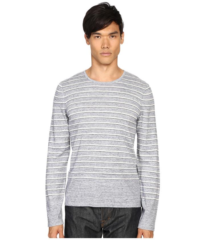 Vince - Sporty Jaspe Striped Crew Neck