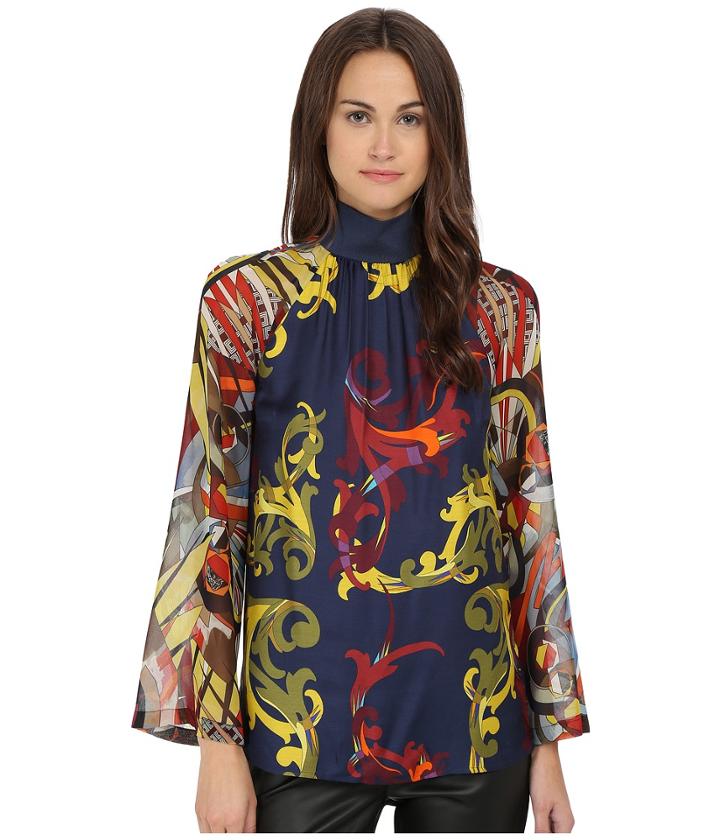 Versace Collection - Long Sleeve Printed Blouse