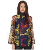 Versace Collection - Long Sleeve Printed Blouse