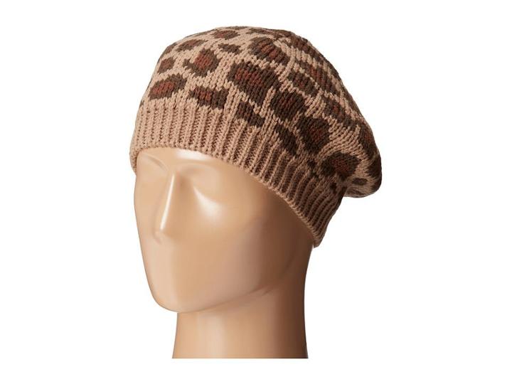 San Diego Hat Company Knh3316 Leopard Knit Beret