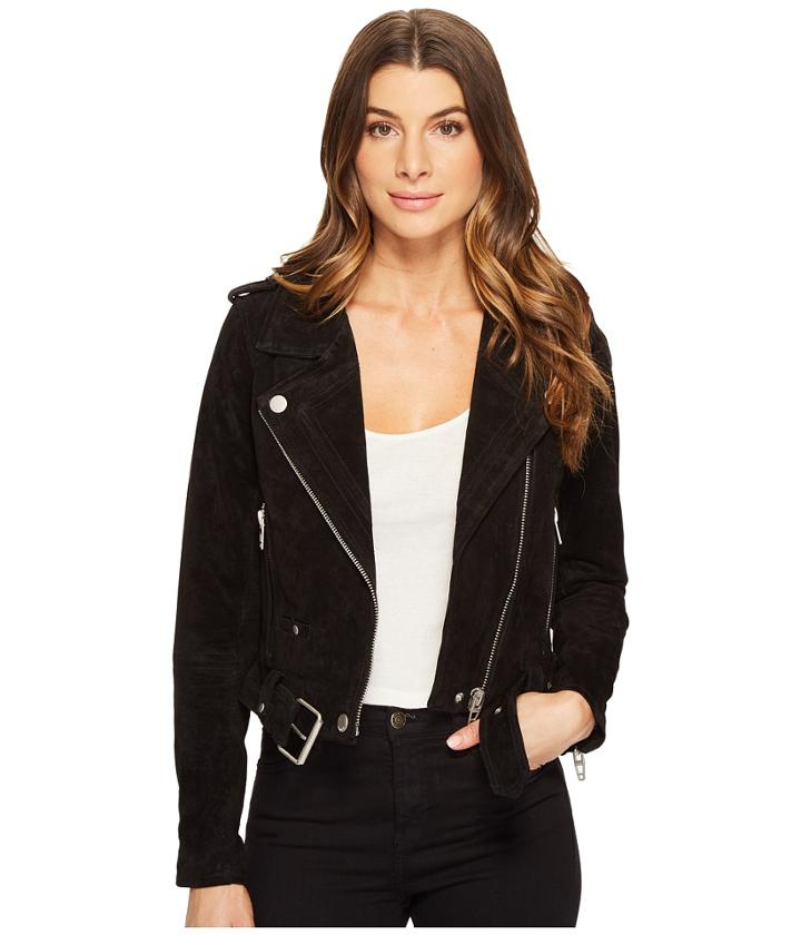 Blank Nyc - Black Suede Moto Jacket In Seal The Deal