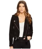 Blank Nyc - Black Suede Moto Jacket In Seal The Deal