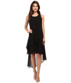 Christin Michaels - Fenella Layered High-low Dress