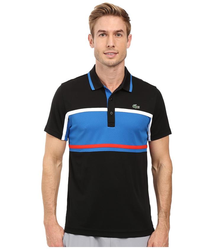 Lacoste - Sport Short Sleeve Ultra Dry Chest Stripe