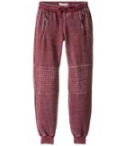 C&amp;c California Kids - Burnout Fleece Joggers With Quilting And Exposed Zippers