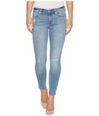 7 For All Mankind - Ankle Skinny Jeans W/ Squiggle Destroy In Willow Ridge 2