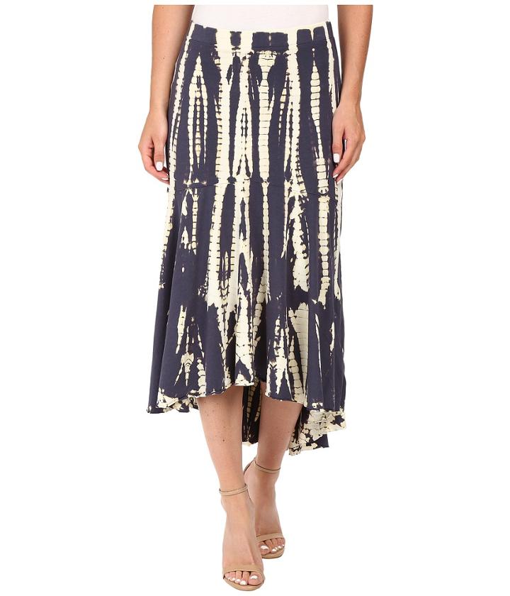 Mod-o-doc - Tie-dye Rayon Spandex Jersey Tie-dye Swing Hem Skirt