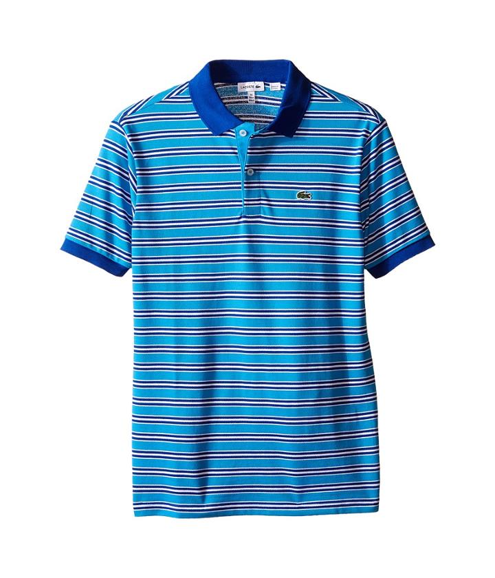 Lacoste Kids - Short Sleeve Stripe Pique Polo
