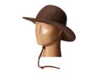 San Diego Hat Company - Wfh7920 3 Brim Felt Round Top Floppy W/ Leather Band Chin Cord