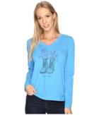 Life Is Good - Happy Trails Boots Engraved Long Sleeve Crusher Vee