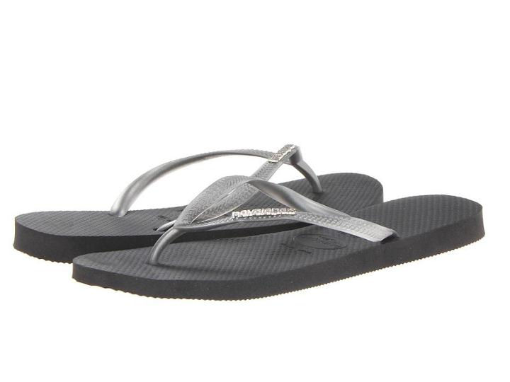 Havaianas Slim Logo Metallic Flip Flops