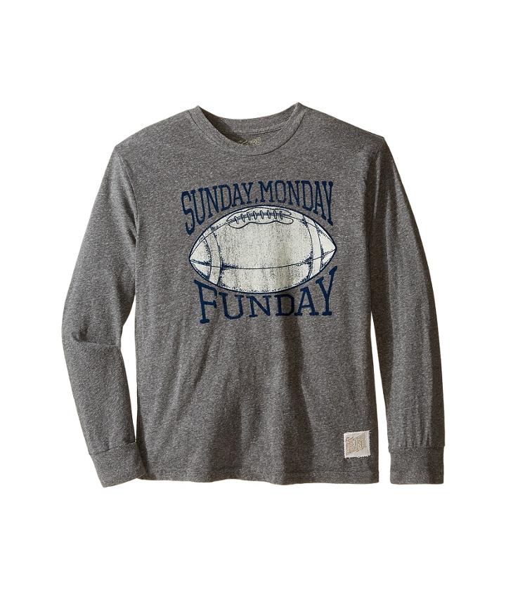 The Original Retro Brand Kids - Sunday Monday Funday Long Sleeve Tri-blend Tee