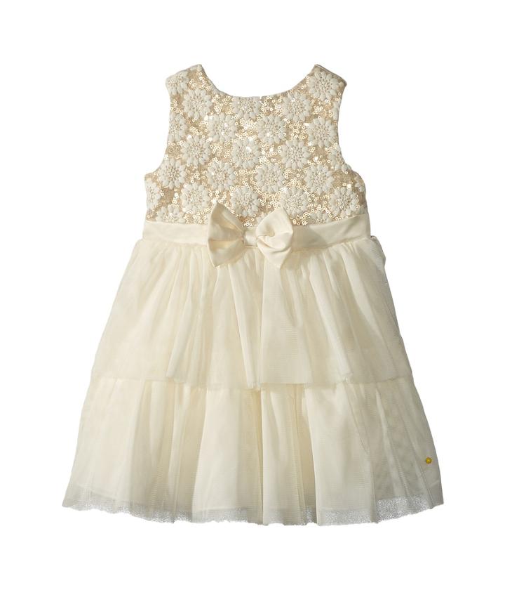 Nanette Lepore Kids - Embroidered Mesh Over Sequins Dress