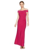 Adrianna Papell - Petite Off The Shoulder Stretch Jersey Long Gown