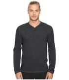 John Varvatos Star U.s.a. - Long Sleeve Snap Front Henley W/ Flatlock Seam Details K1711s3b