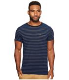 Scotch &amp; Soda - Short Sleeve Tee In Lightweight Jersey Quality With Pique Stripe
