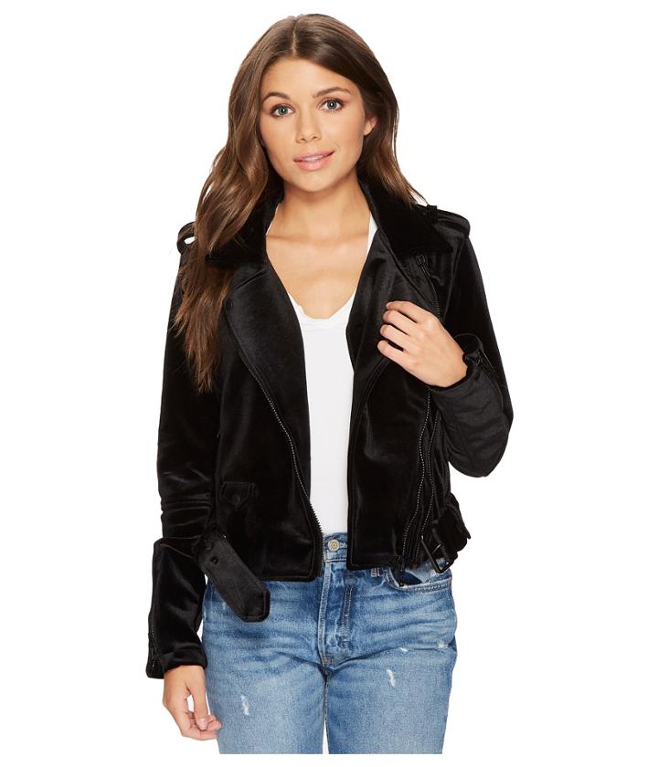 Blank Nyc - Velvet Moto Jacket In Dark Side