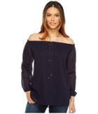 Calvin Klein - Crinkle Off The Shoulder Top With Lace-up