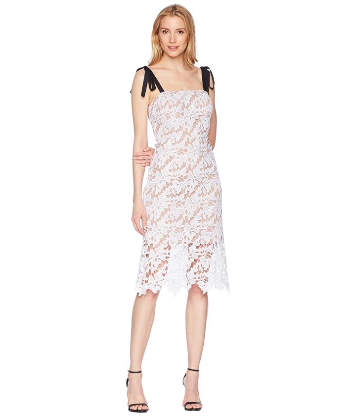Donna Morgan - Lace Dress With Contrast Self-tie Shoulder