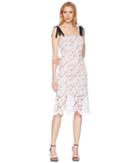 Donna Morgan - Lace Dress With Contrast Self-tie Shoulder