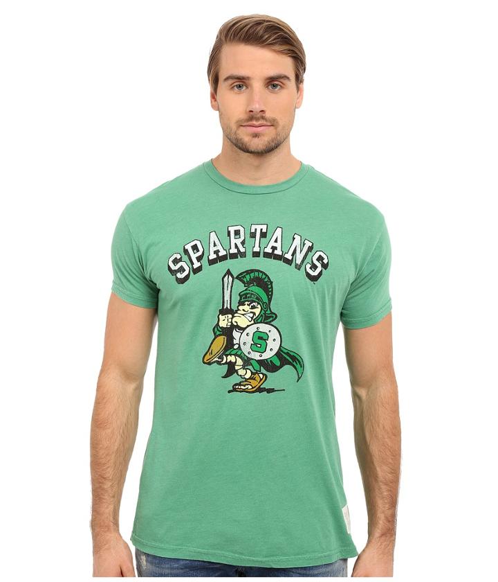 The Original Retro Brand - Short Sleeve Heathered Michigan State Spartans Tee