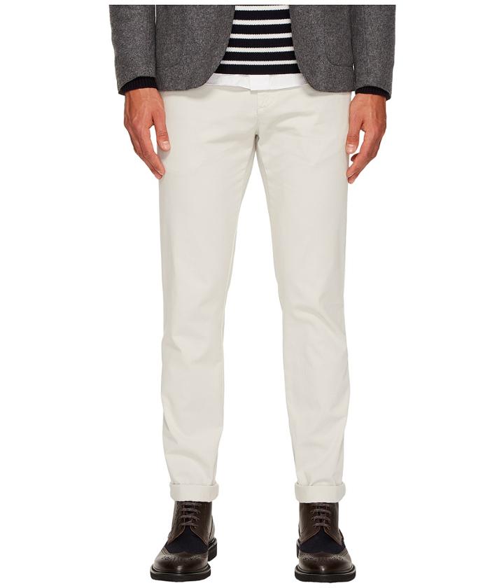 Eleventy - Flat Front Regular Fit Stretch Cotton Pants