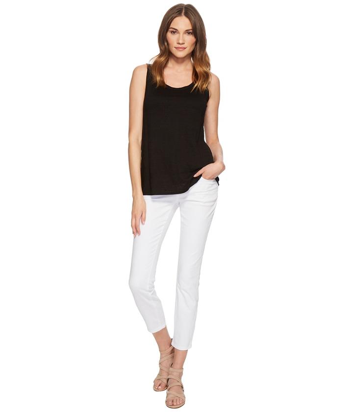 Eileen Fisher - Slim Ankle Jeans In White Garment-dyed Organic Cotton Stretch Denim