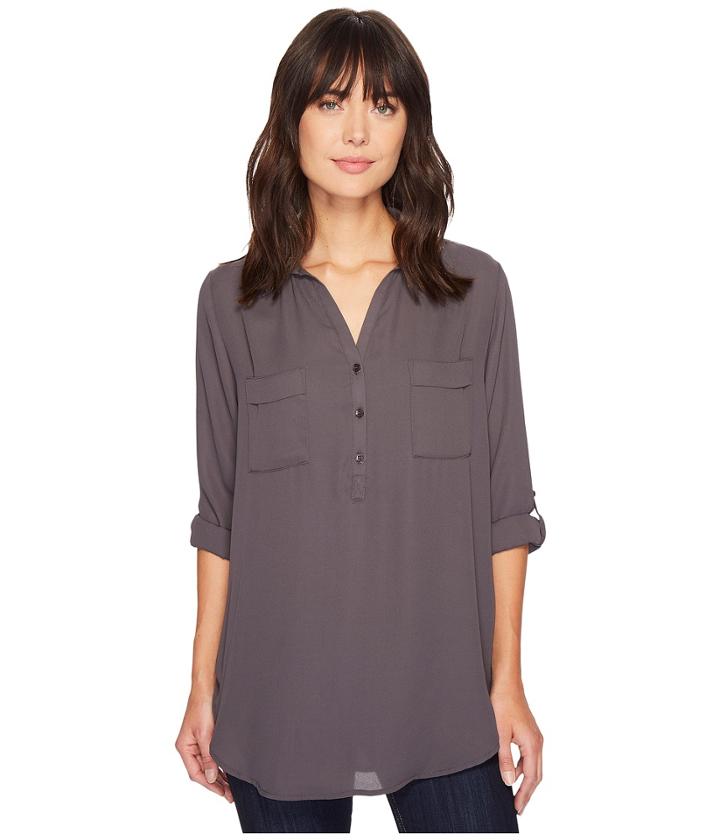 Stetson - 1403 Poly Crepe Dark Grey Shirt Blouse