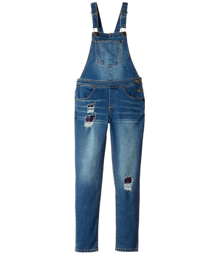 Tommy Hilfiger Kids - Denim Overall With Plaid Patch