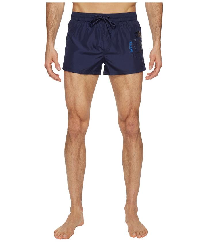 Diesel - Sandy Quick Dry Light Microfiber 2 Inch Swim Shorts W/ Mohican Head Graphic Wakv