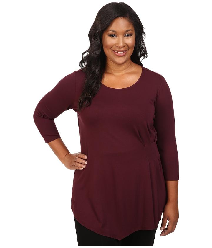 Vince Camuto Specialty Size - Plus Size 3/4 Sleeve Side Ruched Top