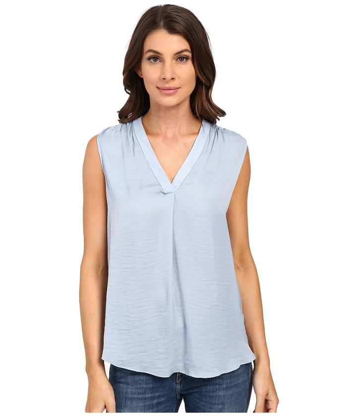 Vince Camuto - Sleeveless V-neck Rumple Blouse