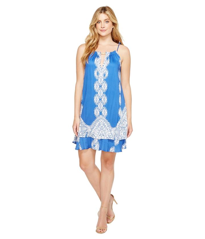 Laundry By Shelli Segal - Fringe Venise Dress With Lace Inserts
