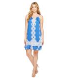 Laundry By Shelli Segal - Fringe Venise Dress With Lace Inserts