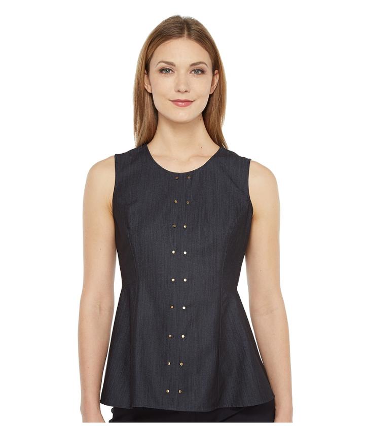 Ivanka Trump - Denim High-low Peplum