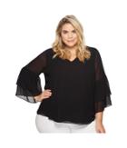 Calvin Klein Plus - Plus Size V-neck Blouse With Two Tier Sleeve