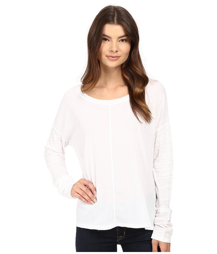 Heather - Cotton Gauze Long Sleeve Boxy Tee