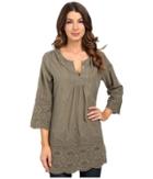 Dylan By True Grit - Mineral Washed Embroidery Tunic