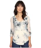 Lucky Brand - Open Floral Printed Top