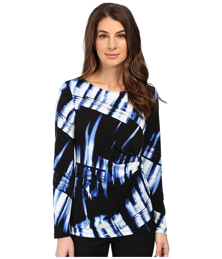 Calvin Klein - Long Sleeve Printed Top W/ Hardware