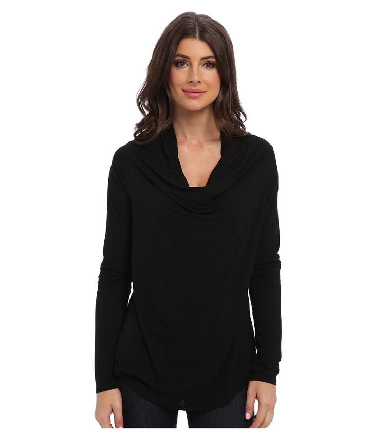 Michael Stars Lycra Jersey L/s Drape Neck