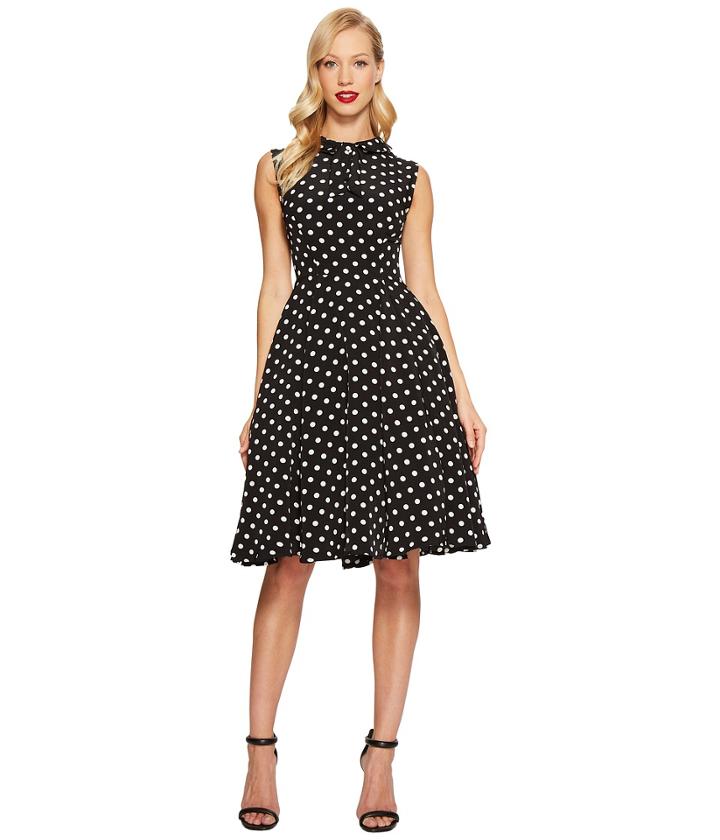 Unique Vintage - Tie Neck Dress